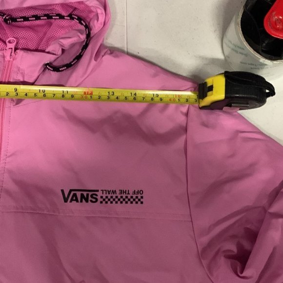VANS Kastle Turvey Windbreaker Fuchsia Pink Women Zip Hooded Jacket VN0A4CWTUNU - Picture 12 of 13